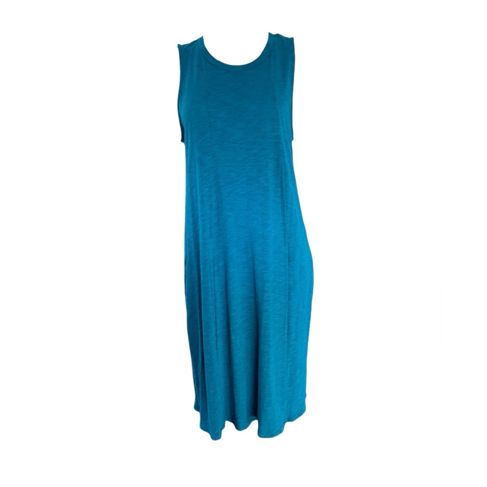 J.‎ Jill Women's SZ med Blue Tank Top T-Shirt Sleeveless Shift Relaxed Fit Dress